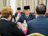 Momen Menlu Sugiono Temui Presiden NDB di KTT BRICS Plus Rusia