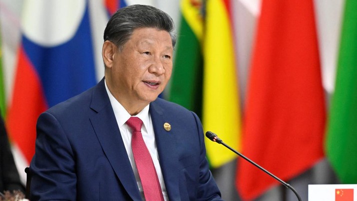 Presiden China Xi Jinping saat menghadiri KTT BRICS di Kazan, Rusia, Rabu (23/10/2024). (REUTERS/BRICS-RUSSIA2024)