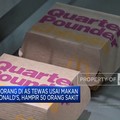 Video: Geger! 1 Orang di AS Tewas Usai Makan Burger McDonald's
