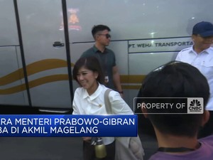 Video: Para Menteri Prabowo-Gibran Tiba di Akmil Magelang
