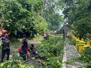 Puting Beliung di Muara Enim Rusak Puluhan Rumah, 2 Anak Tertimpa Bangunan