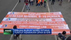 Video: Ribuan Buruh Serbu Istana, Tuntut Kenaikan Upah 8-10%