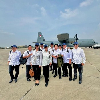 Ramai-Ramai Menteri Prabowo Naik Hercules Buat Retreat di Magelang
