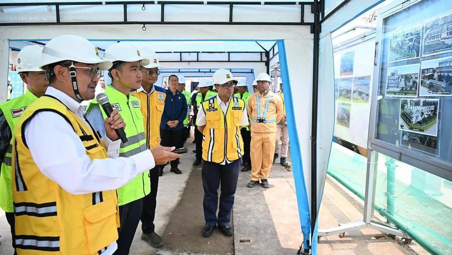 Wakil Presiden Gibran Rakabuming Raka meninjau proyek Jakarta Sewerage Development Project (JSDP) Zona 1. (Instagram/gibran_rakabuming)