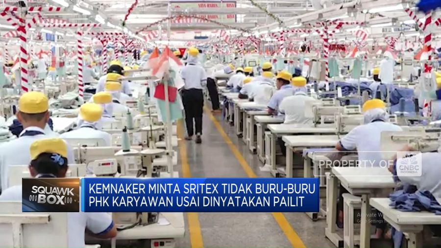 Kemnaker Minta Sritex Tak Buru-Buru PHK Karyawan Usai Dinyatakan Pailit