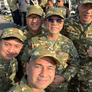 Potret Raffi Ahmad Jalani Akmil Pakai Loreng Bareng Prabowo-Menteri