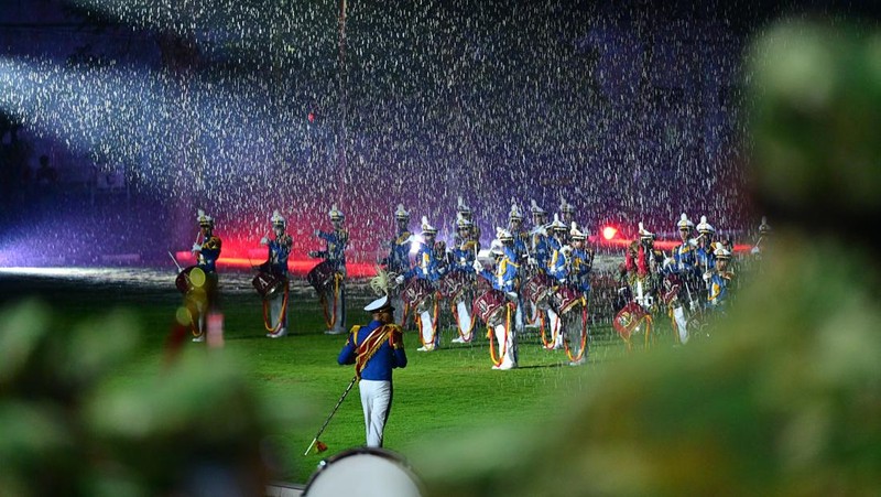 Presiden Prabowo Subianto melakukan Parade Senja yang digelar di Lapangan Pancasila, Graha Utama Akademi Militer (Akmil), Magelang, Jawa Tengah, Jumat (25/10/2024). (Dok. Biro Pers Sekretariat Presiden/Muchlis Jr)