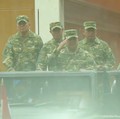 Prabowo Hujan-hujanan Pimpin Upacara Parade Senja di Magelang