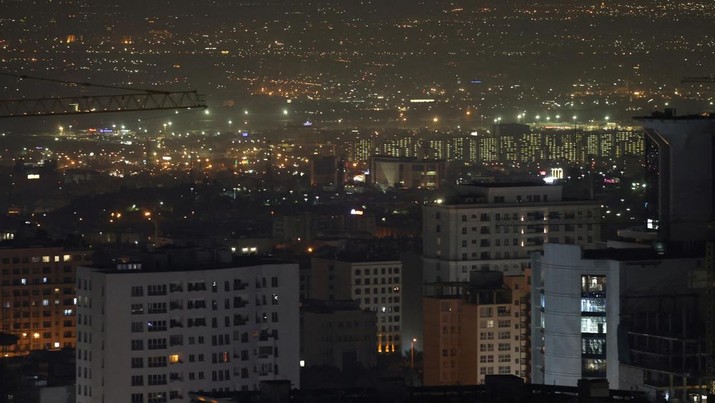 A general view of Tehran after several explosions were heard, in Tehran, Iran, October 26, 2024. Majid Asgaripour/WANA (West Asia News Agency) via REUTERS ATTENTION EDITORS - THIS IMAGE HAS BEEN SUPPLIED BY A THIRD PARTY