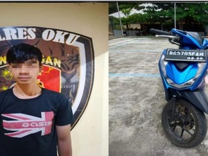 Polisi Tangkap Pria yang Curi Motor-Surat Kendaraan di Rumah Warga OKU