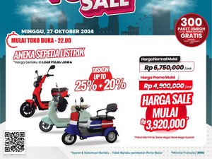 Di Transmart Full Day Sale, Beli Sepeda Listrik Bisa Dapat Diskon Rp 2,7 Juta