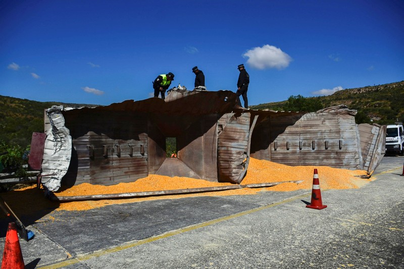 Pihak berwenang bekerja di lokasi kecelakaan bus penumpang di mana beberapa orang tewas dan lainnya terluka saat melakukan perjalanan di jalan raya dari Nayarit ke Chihuahua, di Piedra Gorda, Meksiko, 26 Oktober 2024. Pihak berwenang bekerja di lokasi kecelakaan bus penumpang di mana beberapa orang tewas dan lainnya terluka saat melakukan perjalanan di jalan raya dari Nayarit ke Chihuahua, di Piedra Gorda, Meksiko, 26 Oktober 2024. (REUTERS/Edgar Chavez)