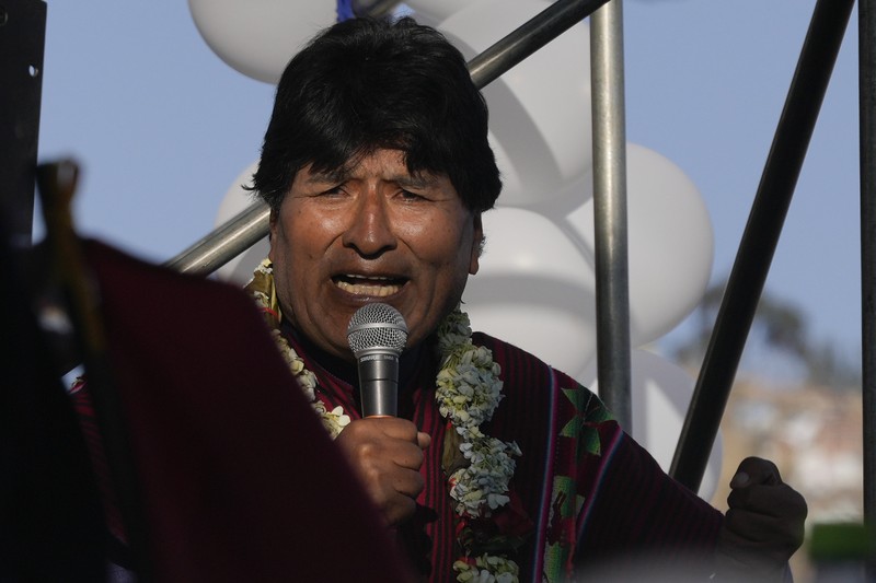 Former Bolivian President Evo Morales sits in a moving car after it was hit by gunfire, in this screen grab obtained from a video released on October 27, 2024. Obtained by REUTERS  THIS IMAGE HAS BEEN SUPPLIED BY A THIRD PARTY. NO RESALES. NO ARCHIVES.
