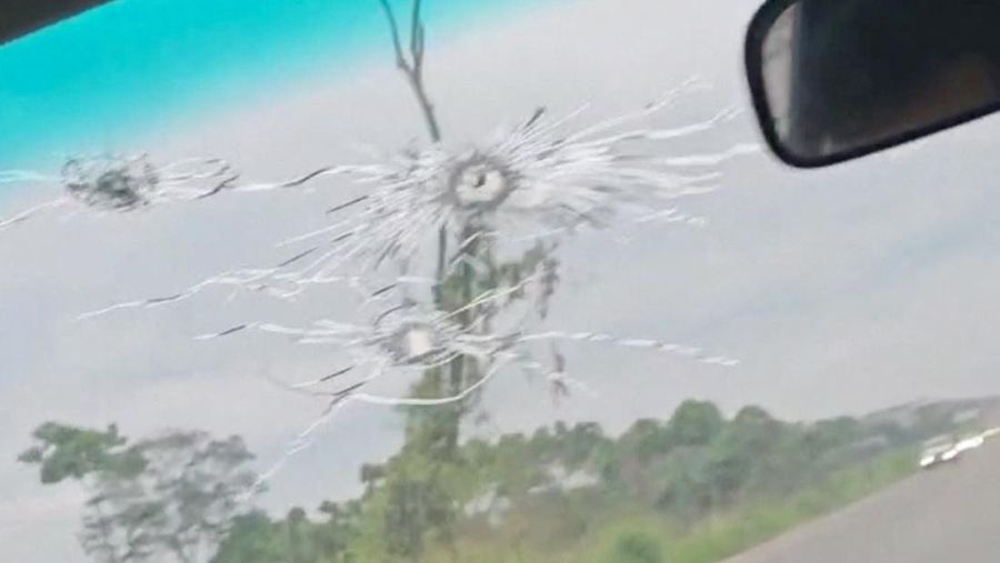 Former Bolivian President Evo Morales sits in a moving car after it was hit by gunfire, in this screen grab obtained from a video released on October 27, 2024. Obtained by REUTERS  THIS IMAGE HAS BEEN SUPPLIED BY A THIRD PARTY. NO RESALES. NO ARCHIVES.