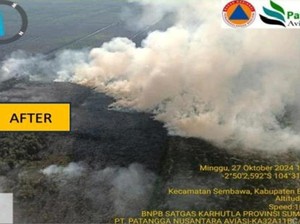 Karhutla Sumsel Meluas, Asap Tebal Terjadi di Banyuasin