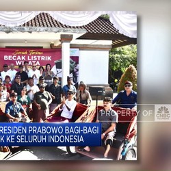 Presiden Prabowo Bagi-Bagi 500 Becak Listrik ke Seluruh Indonesia