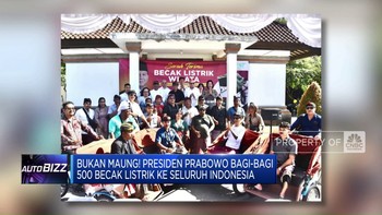 Presiden Prabowo Bagi-Bagi 500 Becak Listrik ke Seluruh Indonesia