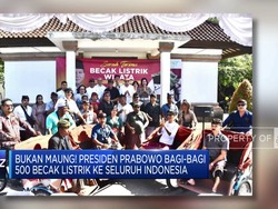 Presiden Prabowo Bagi-Bagi 500 Becak Listrik ke Seluruh Indonesia