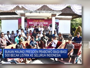 Presiden Prabowo Bagi-Bagi 500 Becak Listrik ke Seluruh Indonesia