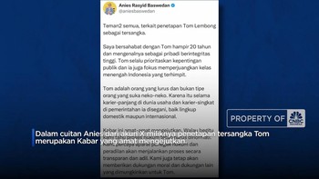 Video: Tom Lembong Tersangka Korupsi, Anies Baswedan: Orangnya Lurus