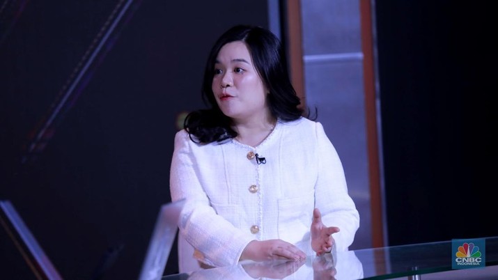 Chief Business Development Officer HashMicro, Lusiana Lu dalam Road To CNBC Indonesia Awards 2024, Jakarta, Rabu (30/10/2024). (CNBC Indonesia/Muhammad Sabki)