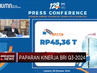 Video: 9M-2024, BRI Sukses Cetak Laba Rp 45,36 Triliun