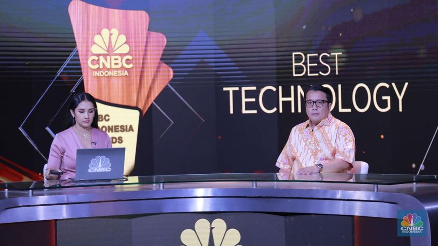 Sales Director PT Vertiv Technology Indonesia, Mario Leonardo Tjandra dalam Road To CNBC Indonesia Awards 2024, Jakarta, Rabu (30/10/2024). (CNBC Indonesia/Muhammad Sabki)