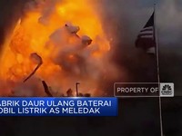 Video: Pabrik Daur Ulang Baterai Mobil Listrik AS Meledak
