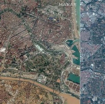 Citra Satelit Sebelum & Sesudah Banjir Bandang Spanyol, Ratusan Tewas