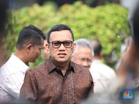 Abdul Kadir Karding di istana Negara, Jakarta. (CNBC Indonesia/Tri Susilo)