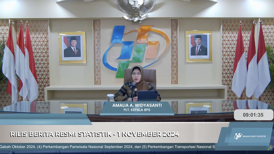 Rilis Badan Pusat Statistik (BPS), Jumat (1/11/2024). (Tangkapan layar Youtube BPS Statistics)