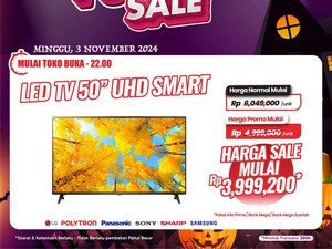 Beli TV LED di Transmart Full Day Sale Diskon Rp 3 Jutaan, Buruan Serbu!