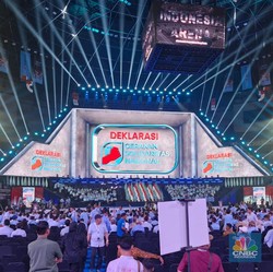 Potret Ribuan Pendukung Prabowo Hadiri Deklarasi GSN
