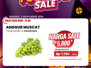 Hidup Sehat Makan Anggur Muscat, Diskon Gede di Transmart Full Day Sale