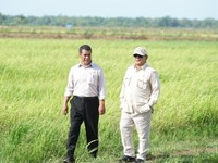 Canggih! Prabowo Sebar Benih Padi Pakai Drone, Ngaku Sempat Kaget