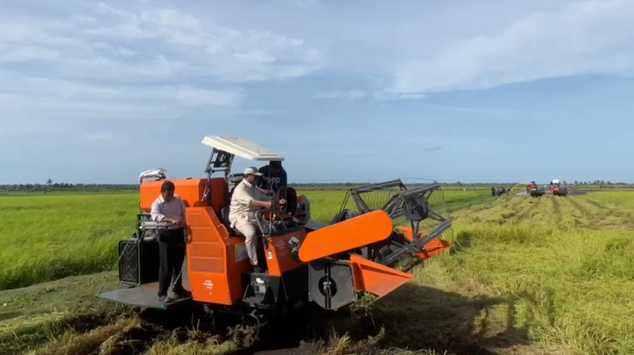 Presiden Prabowo Subianto mengunjungi sawah di Merauke untuk program Swasembada Pangan (Foto: Dok. Kementan)