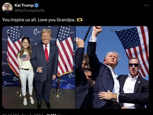 Donald Trump Pidato Menang Pilpres AS, Cucu: Selamat, Kakek!
