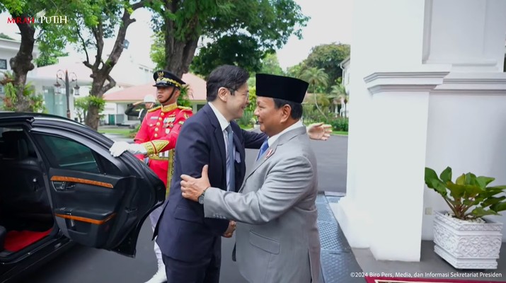 Presiden Prabowo Terima Kunjungan PM Singapura Lawrence Wong, Istana Merdeka, Rabu, (6/11/2024). (Tangkapan Layar Youtube Sekretariat Presiden)