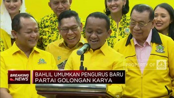 Video: Bahlil Umumkan Pengurus Baru Golkar, Tak Ada Nama Jokowi