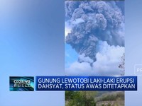 Video: Gunung Lewotobi Laki-laki Erupsi Dahsyat, Status Awas