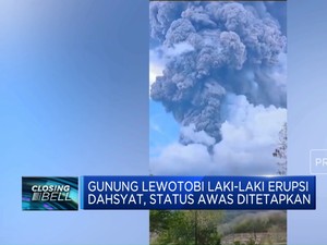Video: Gunung Lewotobi Laki-laki Erupsi Dahsyat, Status Awas