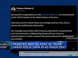 Video: Prabowo Beri Selamat Ke Trump Harap Kerja Sama RI-AS Lebih Baik