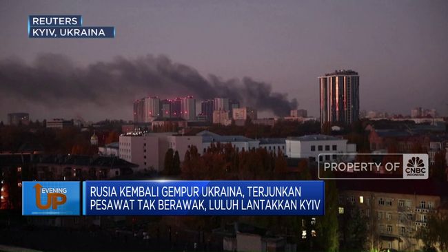 Video: Rusia Terjunkan Pesawat Tak Berawak, Luluh Lantakkan Kyiv