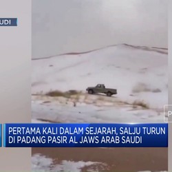 Video: Salju Turun di Padang Pasir Al Jaws Arab Saudi