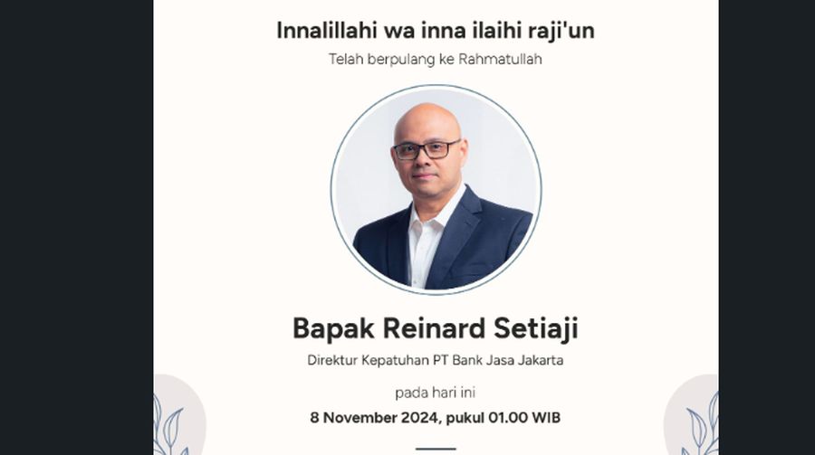 Direktur Kepatuhan Bank Saqu Reinard Setiaji meninggal dunia. (Dok. Bank Saqu)