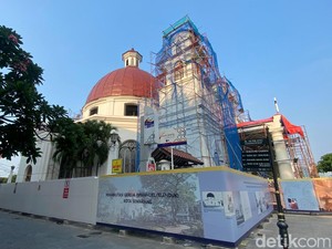 Telan Anggaran Rp 26 M, Renovasi Gereja Blenduk Semarang Ditarget Rampung 2025