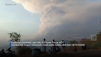 Video: Gunung Lewotobi Laki-Laki Meletus Lagi, Muntahkan Abu Panas 9KM