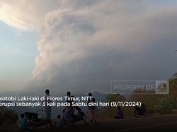 Video: Gunung Lewotobi Laki-Laki Meletus Lagi, Muntahkan Abu Panas 9KM