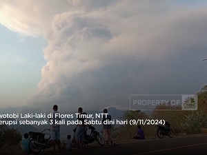  Gunung Lewotobi Laki-Laki Meletus Lagi, Muntahkan Abu Panas 9KM