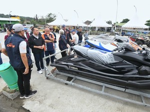 Pj Gubsu Fatoni Tinjau Kesiapan Event Aquabike 2024 di Samosir